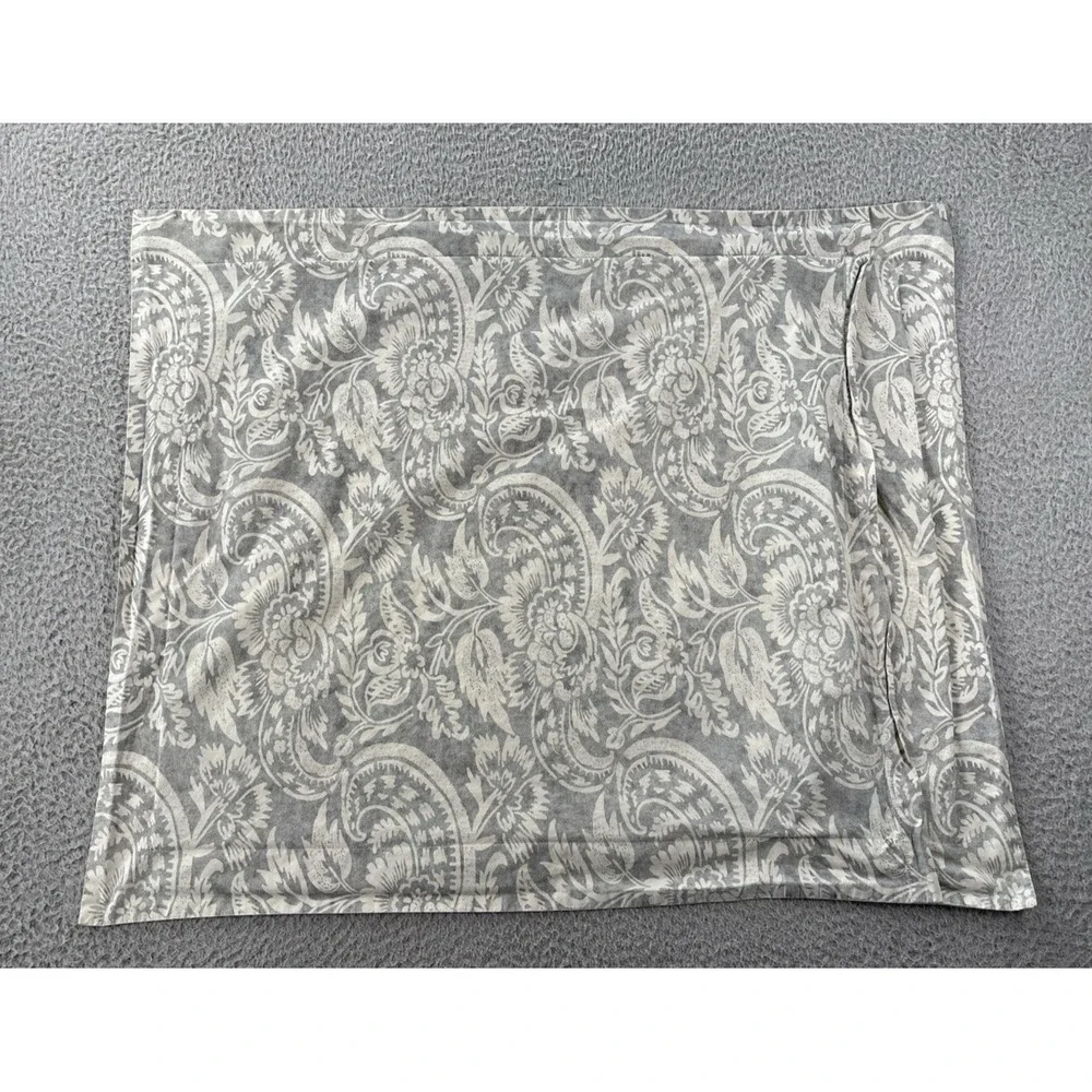 Pottery Barn Alessandra Scroll Standard Pillow Sham Gray Cream French‎ Country